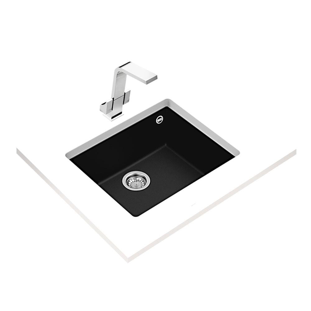 ซิงค์ฝัง 1หลุม TEKA SQUARE 50.40 TG สีดำ