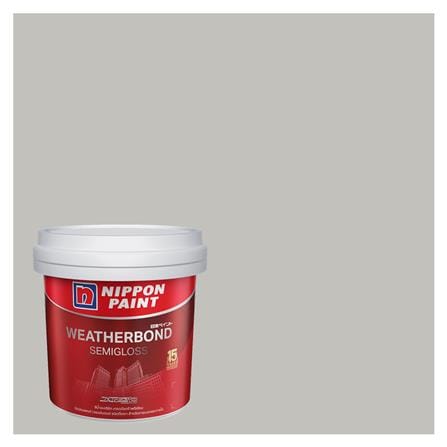 สีน้ำทาภายนอก NIPPON PAINT WEATHERBOND สี GRAY ASHES #NPN2041P กึ่งเงา 9 ลิตร_0