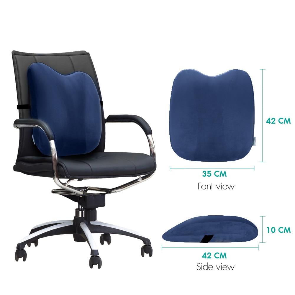 เบาะรองหลังเพื่อสุขภาพ BEWELL H-6 สีน้ำเงิน