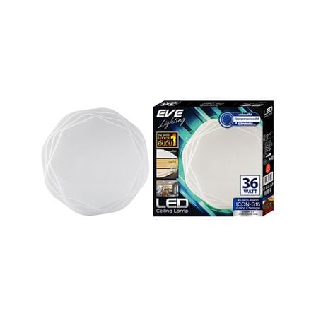 ไฟเพดาน LED EVE 570887 15 นิ้ว 36 วัตต์ DAYLIGHT/COOL WHITE/WARM WHITE สีขาว_4