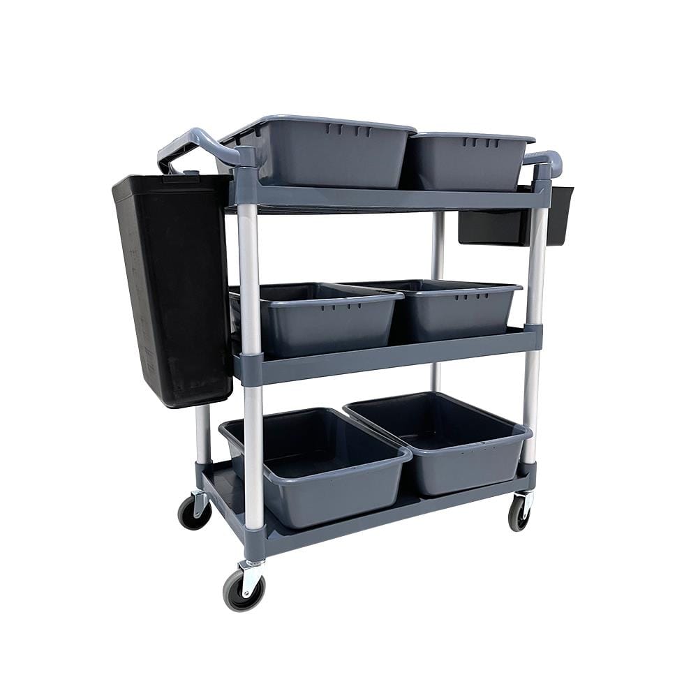 รถเข็น 3 ชั้น STACKO CANTEEN A 102x50x96 ซม. สีเทา