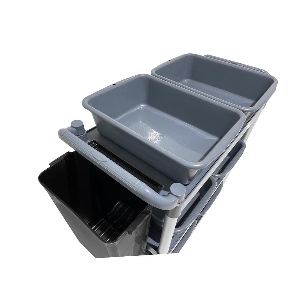 รถเข็น 3 ชั้น STACKO CANTEEN A 102x50x96 ซม. สีเทา