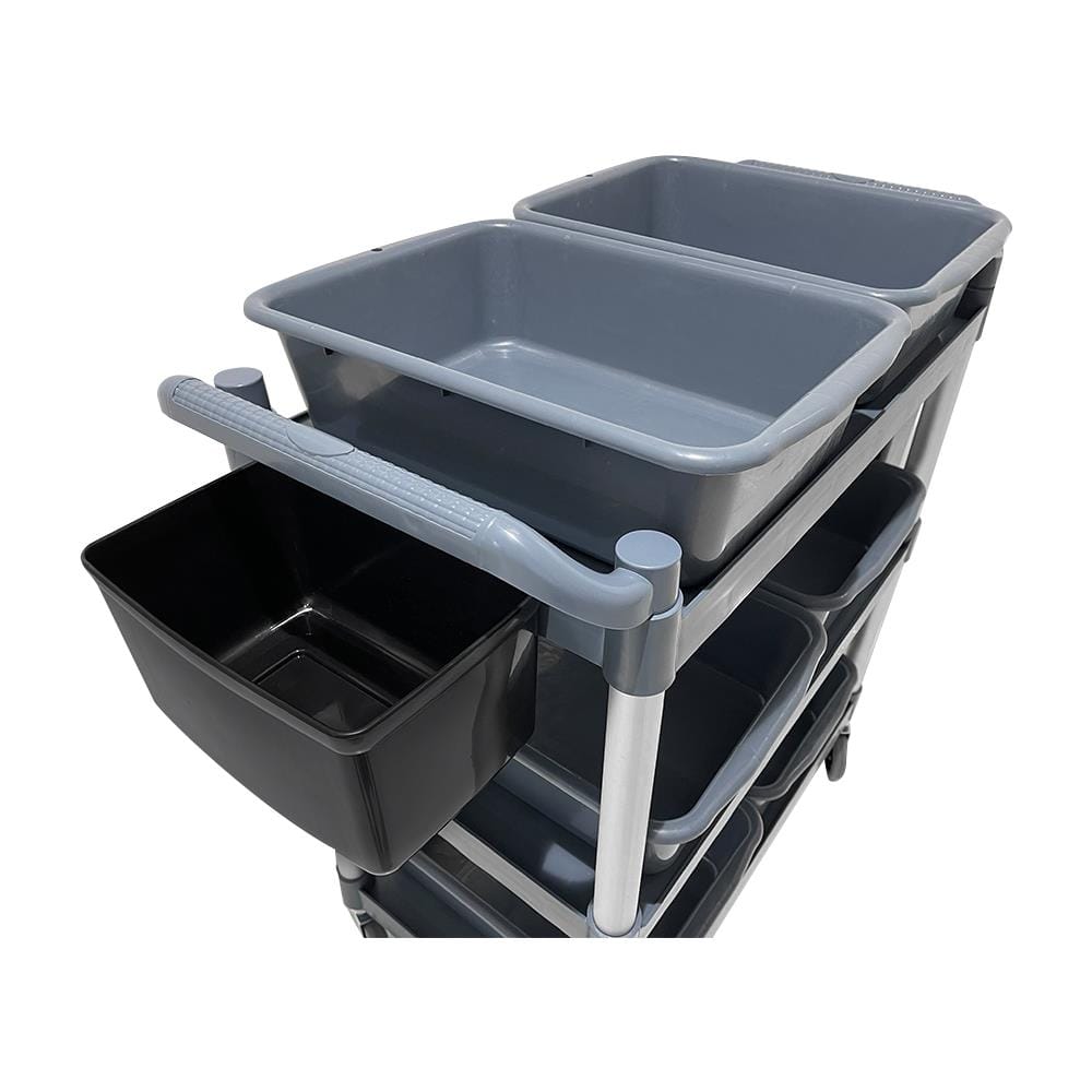 รถเข็น 3 ชั้น STACKO CANTEEN A 102x50x96 ซม. สีเทา