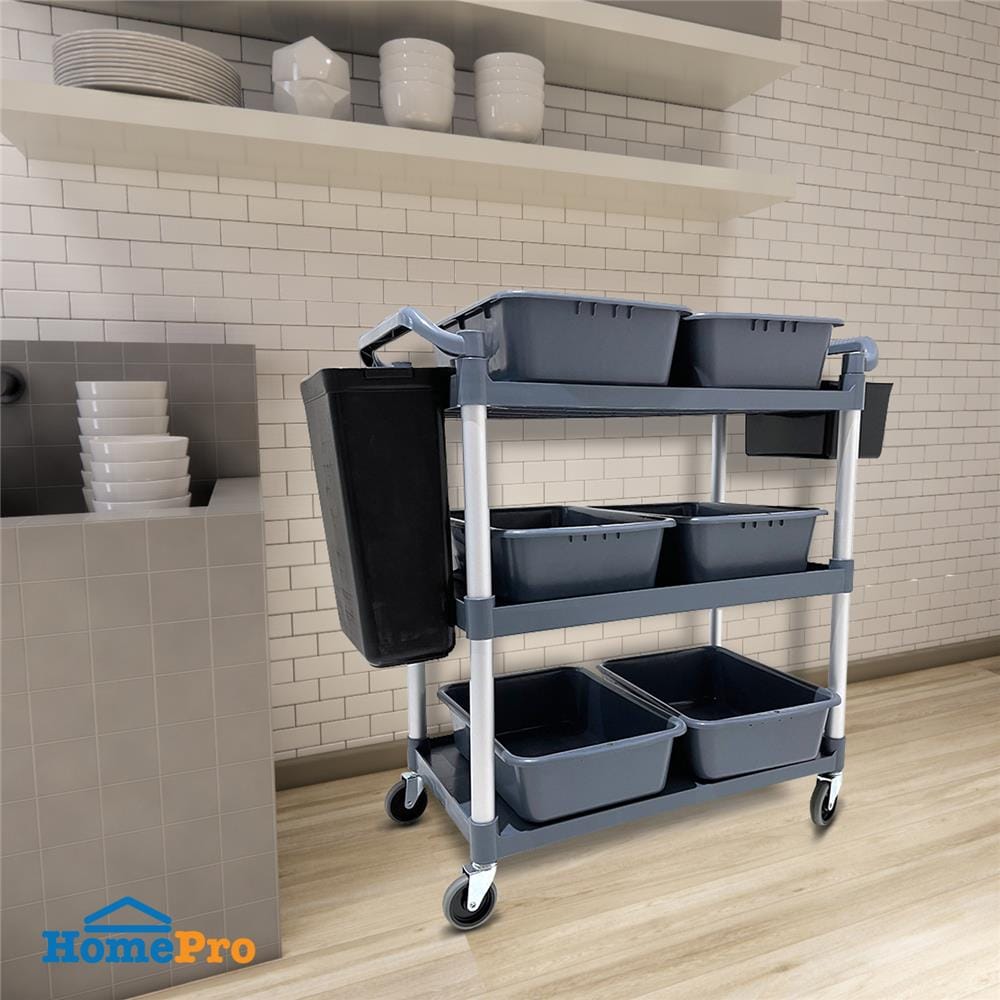 รถเข็น 3 ชั้น STACKO CANTEEN A 102x50x96 ซม. สีเทา