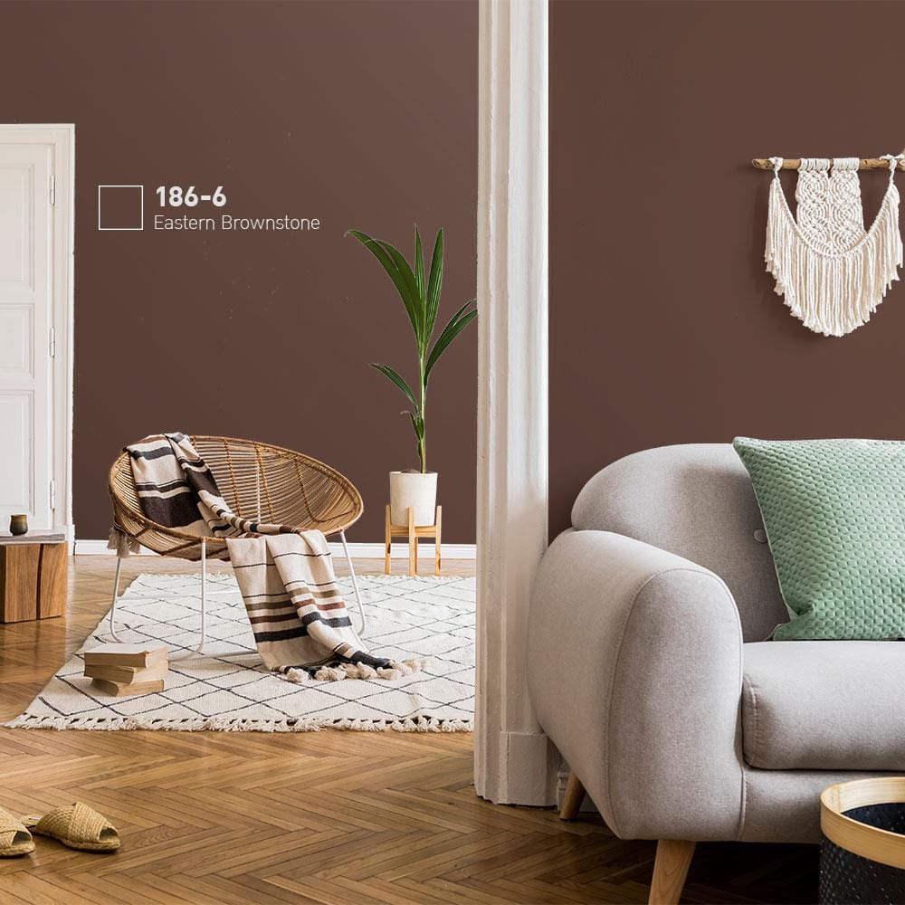 สีน้ำทาภายใน ชนิดกึ่งเงา BEGER AIRFRESH GOLD BASE D 186-6 สี EASTERN BROWNSTONE 9 ลิตร