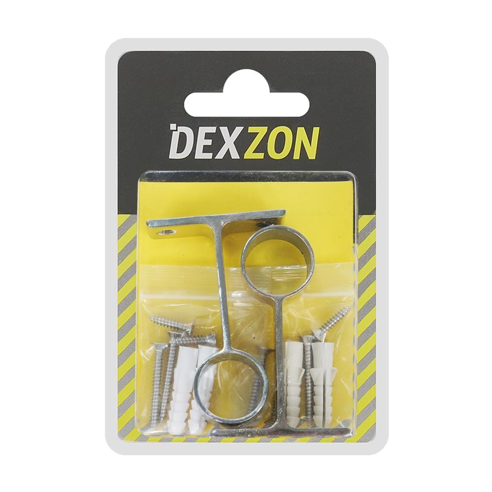 ตัวรับท่อกลมกลวง DEXZON ZPH-10 SKP สีโครม แพ็ก 2 ชิ้น