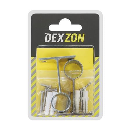 ตัวรับท่อกลมกลวง DEXZON ZPH-10 SKP สีโครม แพ็ก 2 ชิ้น_2