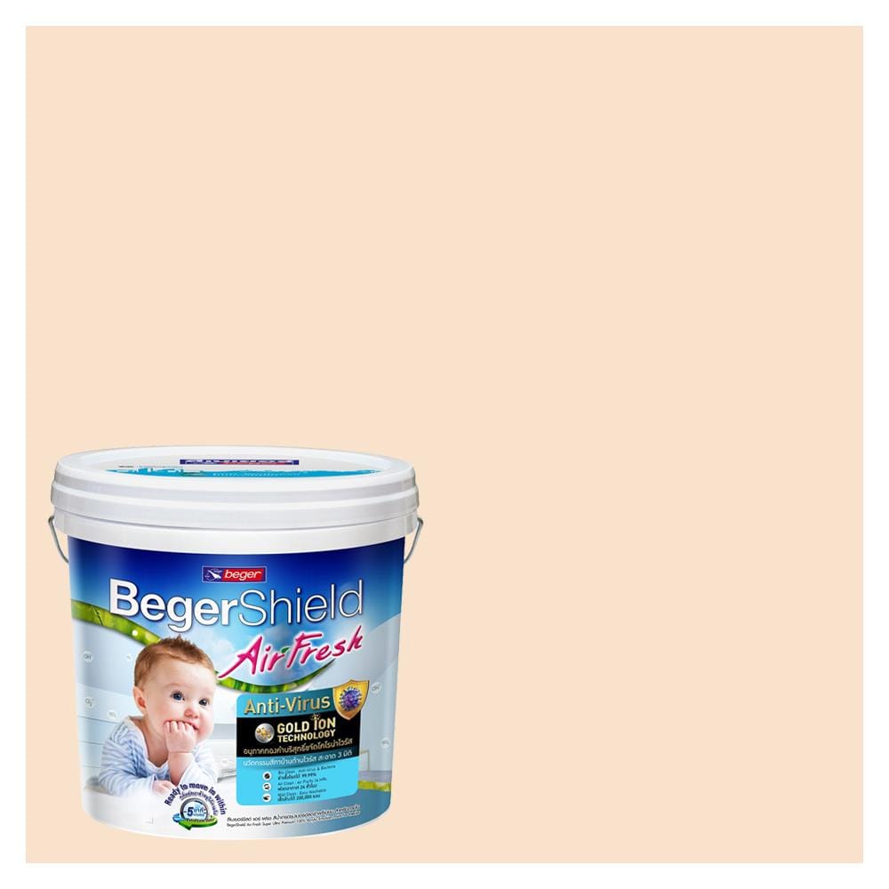 สีน้ำทาภายใน ชนิดกึ่งเงา BEGER AIRFRESH GOLD BASE A 103-2 สี ICE CREAM SOCIAL 9 ลิตร