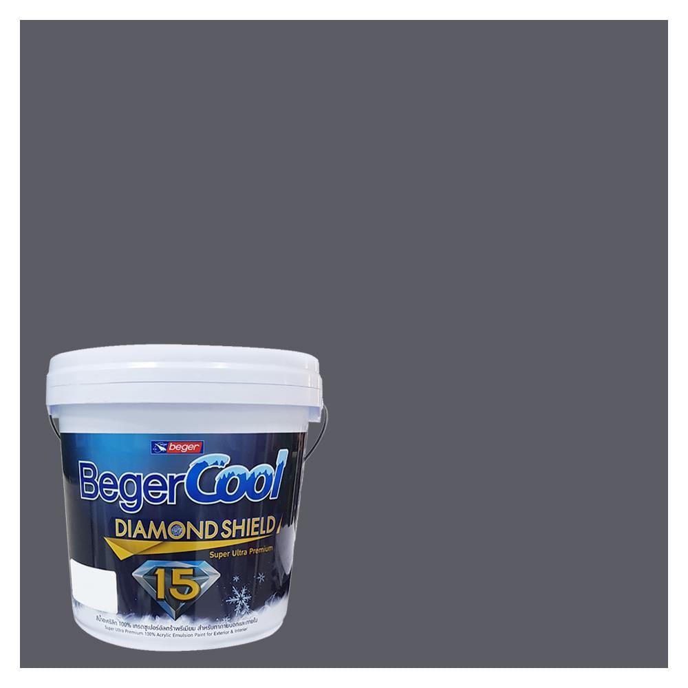 สีน้ำทาภายนอก BEGER COOL DIAMONDSHIELD 15 สี MASON GRAY #139-4 กึ่งเงา 9 ลิตร