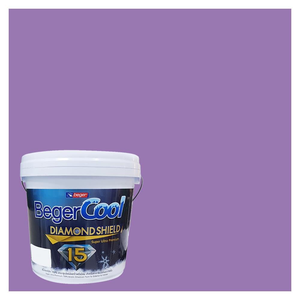 สีน้ำทาภายนอก BEGER COOL DIAMONDSHIELD 15 สี WISTERIA WAY #005-5 กึ่งเงา 9 ลิตร