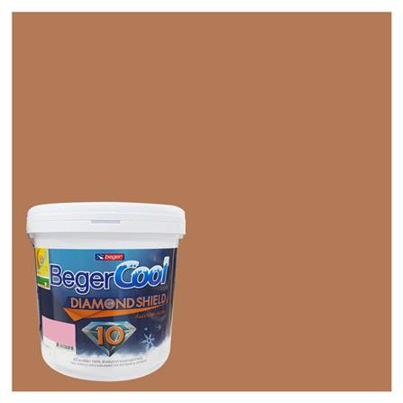 สีน้ำทาภายนอก BEGERCOOL DIAMONDSHIELD 10 #177-5 สี GEORGIAN CLAY กึ่งเงา 9 ลิตร_0