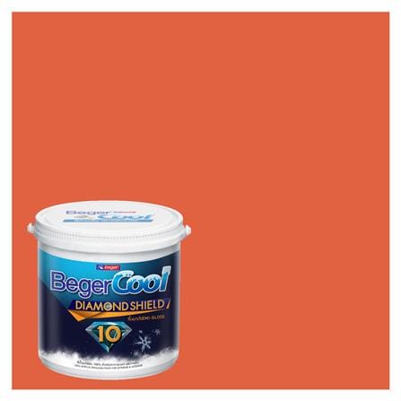 สีน้ำทาภายนอก ชนิดกึ่งเงา BEGERCOOL DIAMONDSHIELD 10 107-6 สี EMBER'S GLOW 9 ลิตร