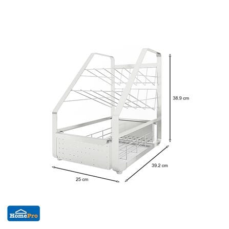 ชั้นวางขวดเครื่องปรุงใต้ซิงค์สเตนเลส 3 ชั้น KECH PANEL_3