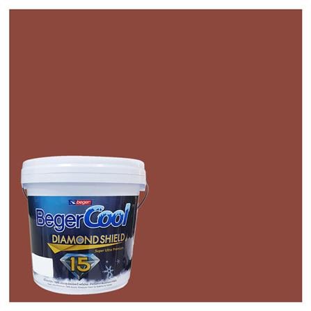 สีน้ำทาภายนอก BEGER COOL DIAMONDSHIELD 15 สี RED WALL #182-6 กึ่งเงา 9 ลิตร_0