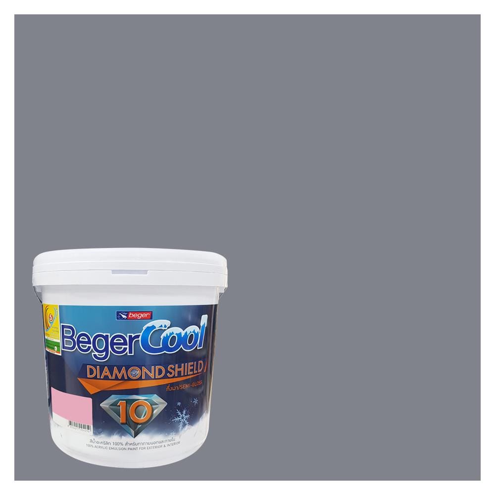 สีน้ำทาภายนอก ชนิดกึ่งเงา BEGERCOOL DIAMONDSHIELD 10 134-3 สี CASTLE ROCK 9 ลิตร