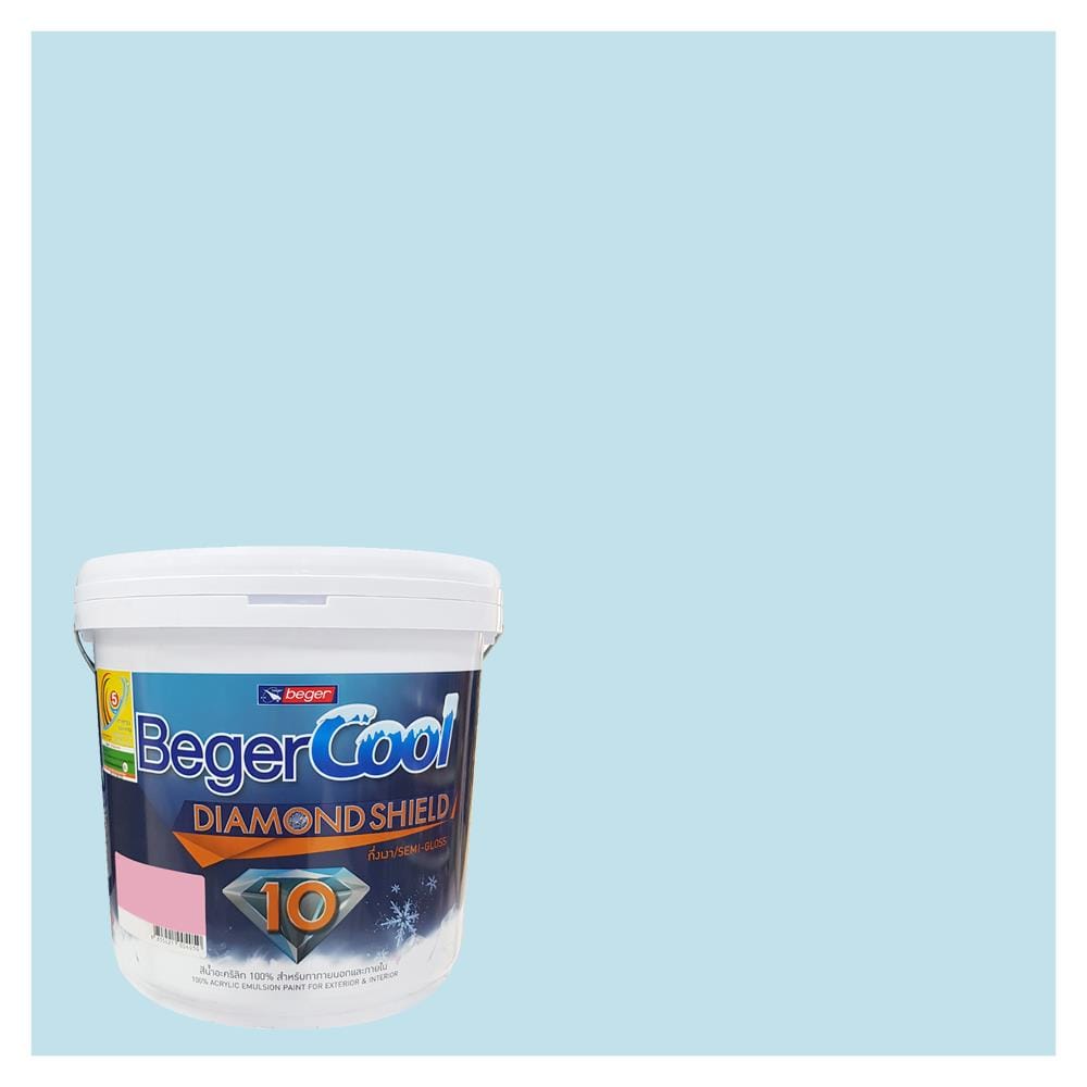 สีน้ำทาภายนอก BEGERCOOL DIAMONDSHIELD 10 #034-2 สี BOUNTIFUL BAY กึ่งเงา 9 ลิตร