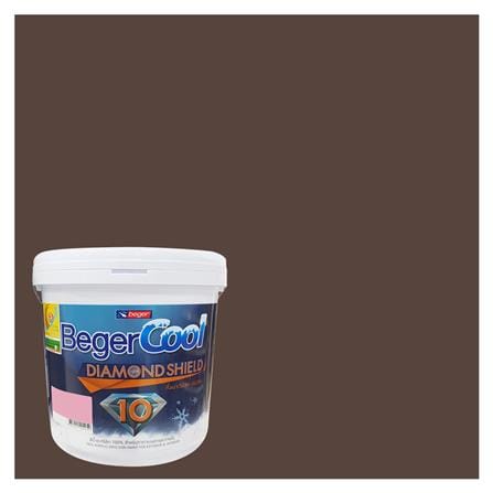 สีน้ำทาภายนอก BEGER COOL DIAMONDSHIELD 10 สี COLOMBIAN COFFEE #185-6 กึ่งเงา 9 ลิตร_0