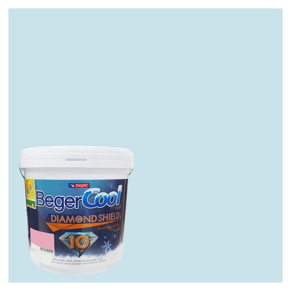 สีน้ำทาภายนอก BEGER COOL DIAMONDSHIELD 10 #032-2 สี BEAUTIFUL DAY กึ่งเงา 9 ลิตร