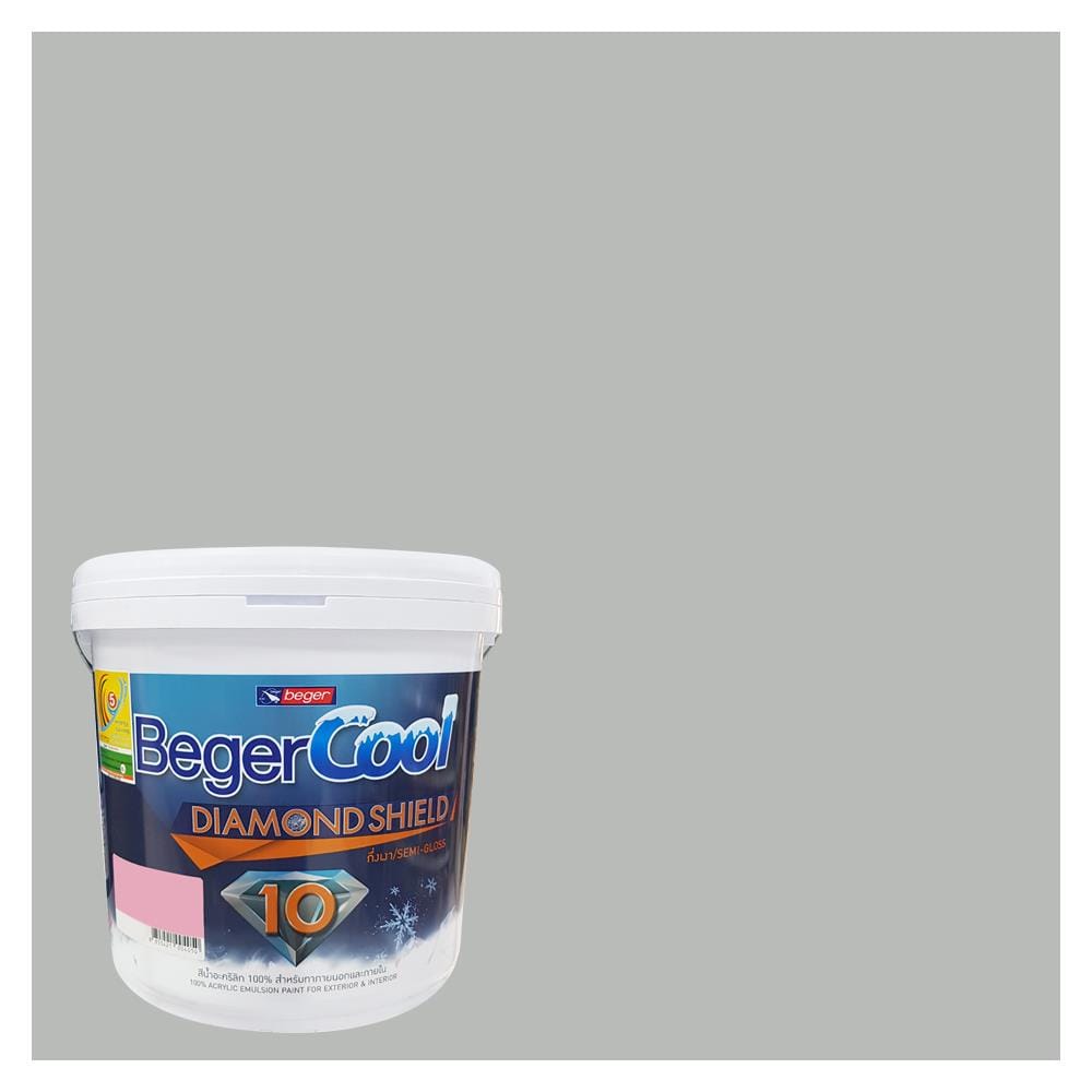 สีน้ำทาภายนอก ชนิดกึ่งเงา BEGER COOL DIAMONDSHIELD 10 139-3 สี SLIP OF SILVER 9 ลิตร