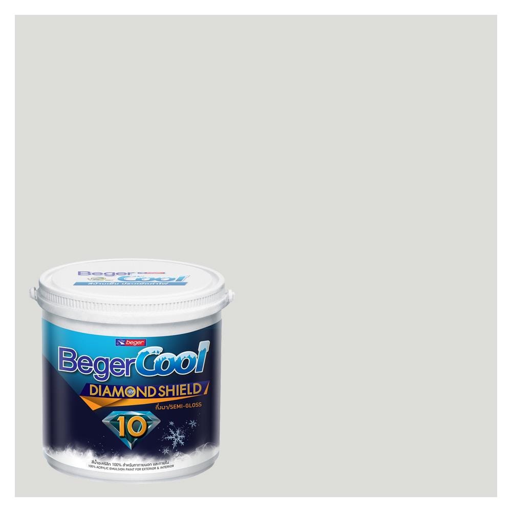 สีน้ำทาภายนอก BEGER COOL DIAMONDSHIELD 10 #143-1 สี GRAND FORKS กึ่งเงา 9 ลิตร
