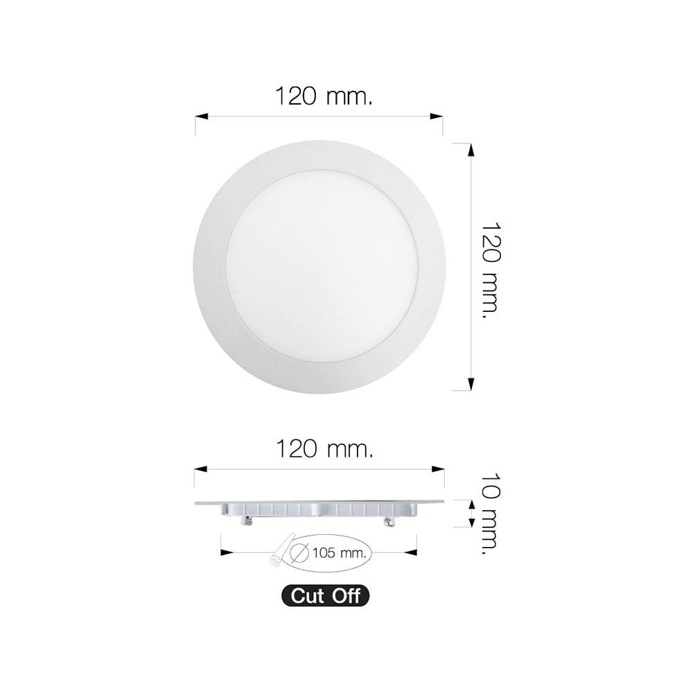 ดาวน์ไลท์ LED NAGAS ALMA SLIM 4.8 นิ้ว 7 วัตต์ WARM WHITE สีขาว