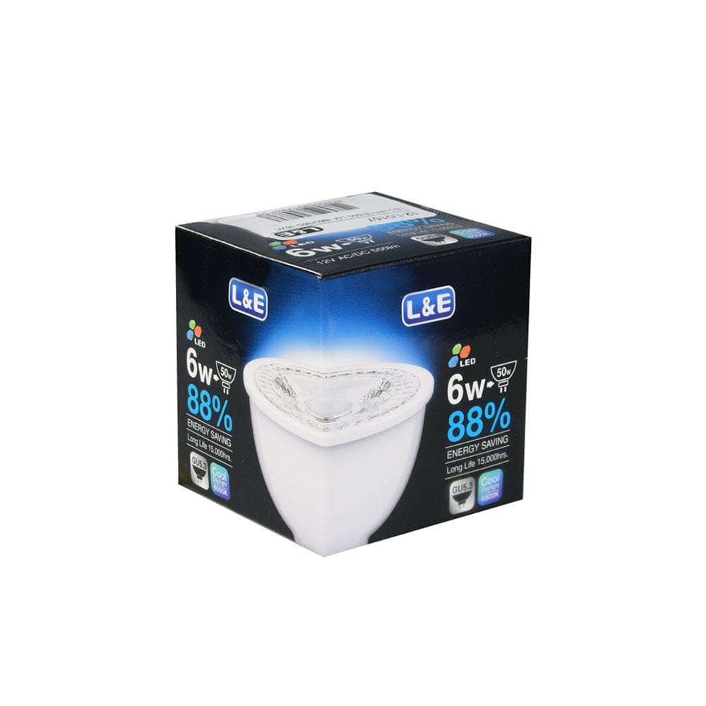 หลอด LED L&E MR16 6 วัตต์ DAYLIGHT GU5.3