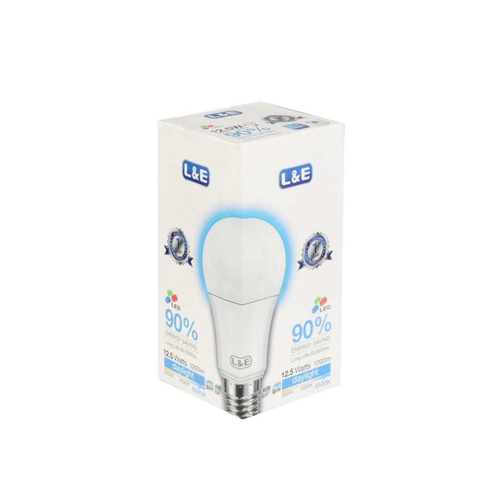 หลอด LED L&E A60 12.5 วัตต์ DAYLIGHT E27