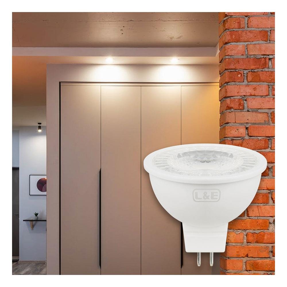 หลอด LED L&E MR16 6 วัตต์ WARMWHITE GU5.3