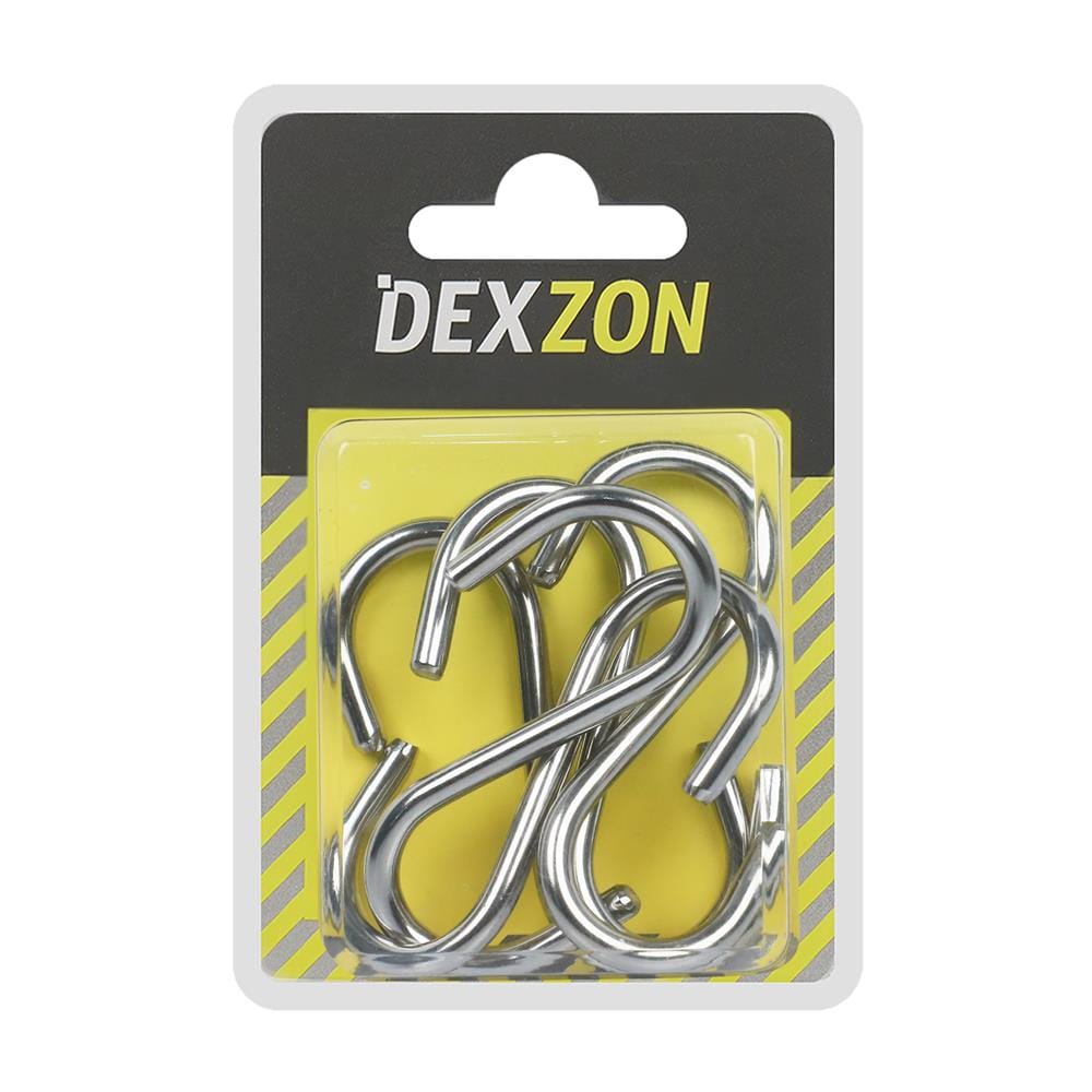 ตะขอสเตนเลสตัว S DEXZON SSL-50 5/8 นิ้วX4 มม. แพ็ก 5 ชิ้น