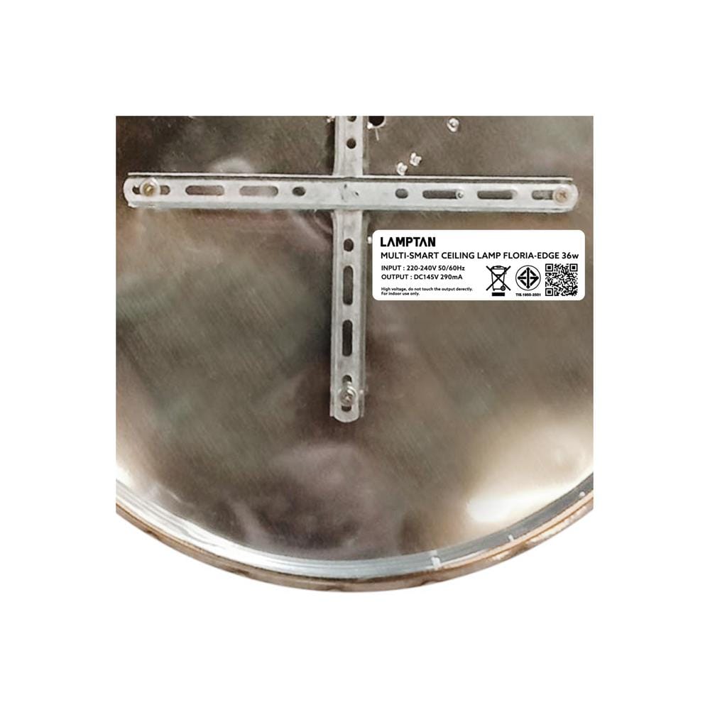 ไฟเพดาน LED LAMPTAN FLORIA EDGE 18 นิ้ว 36 วัตต์ DAYLIGHT/COOL WHITE/WARM WHITE สีขาว