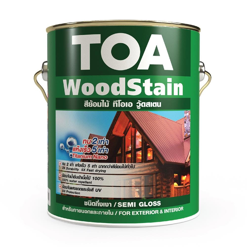 สีย้อมไม้ TOA WOODSTAIN 09 สีสักแพร่ กึ่งเงา 1 แกลลอน