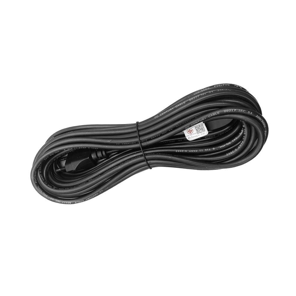 หัวปลั๊ก 2 ขากลม พร้อมสาย VCT CENTURY 2x1 ตร.มม. 10 ม. สีดำ