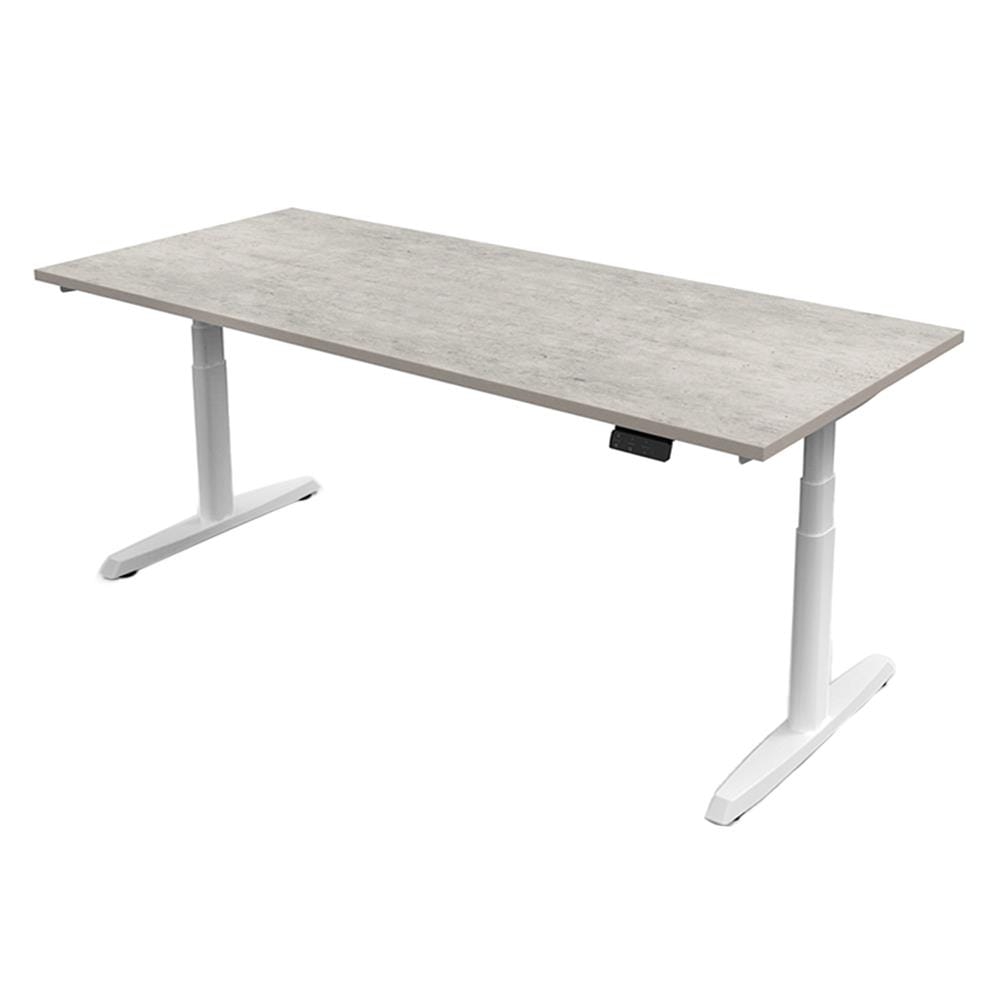 โต๊ะทำงานปรับระดับ ERGOTREND SIT 2 STAND GEN5 180 ซม. สี CONCRETE/ขาว