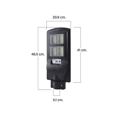 ไฟถนน SOLAR EVE 596405 60 วัตต์ DAYLIGHT/COOLWHITE/WARMWHITE สีดำ_7