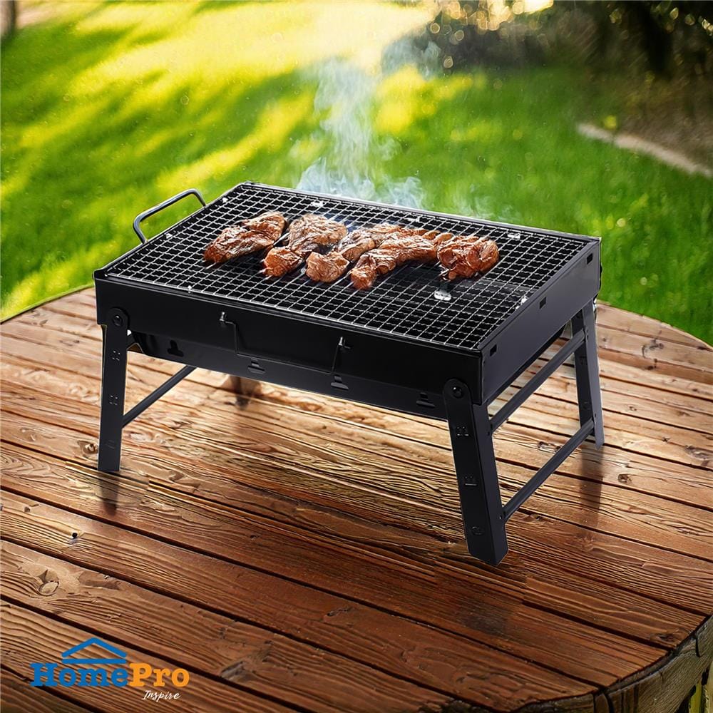 เตาถ่าน BBQ พับเก็บได้ SPRING OWEN สีดำ