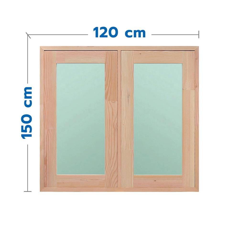 หน้าต่างบานเปิด D2D ECO PINE-FJ EZERO A 120X150 ซม.