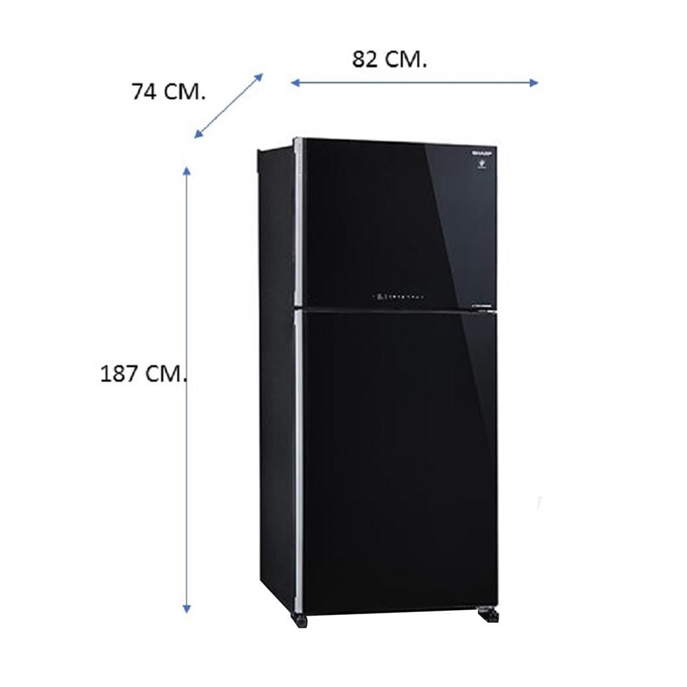 ตู้เย็น 2 ประตู SHARP SJ-X550GP2-BK 19.8 คิว อินเวอร์เตอร์ กระจกดำ