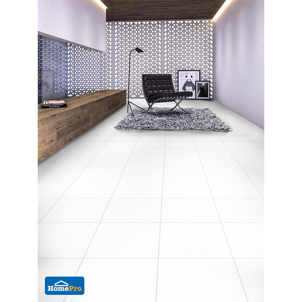 กระเบื้องพื้น 40x40 ซม. TARA ซาตินี่ ขาว 0.96M2