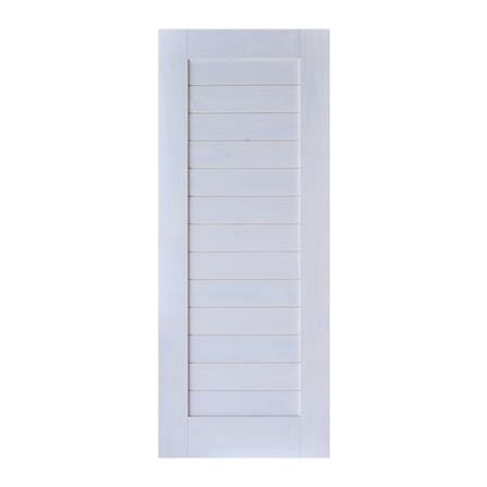 ประตูภายในไม้สน ไม่เจาะลูกบิด D2D 80x200 ซม. สี CLOUD WHITE_0