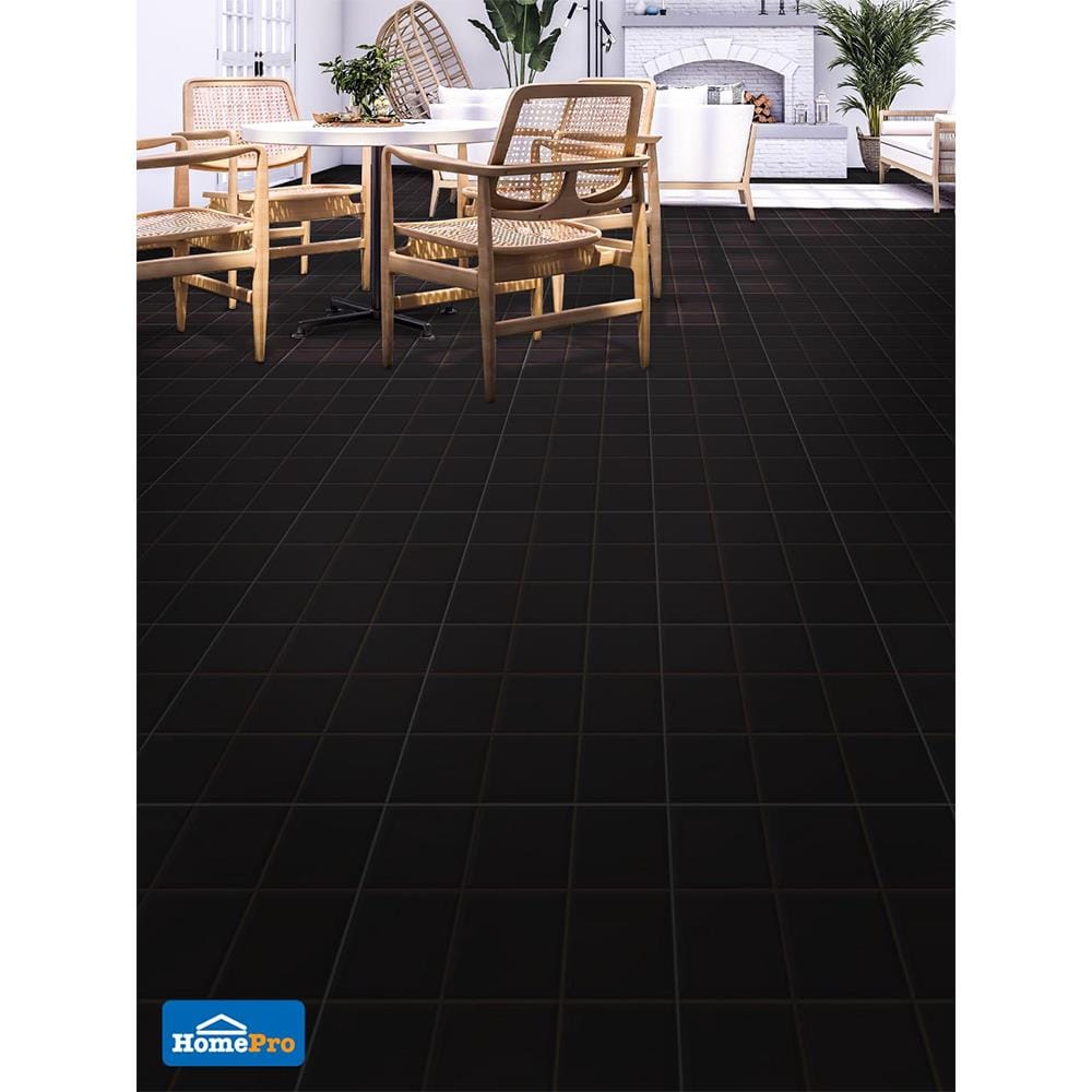 กระเบื้องพื้น 40x40 ซม. CERGRES มาเร่ ดำ A 0.96M2