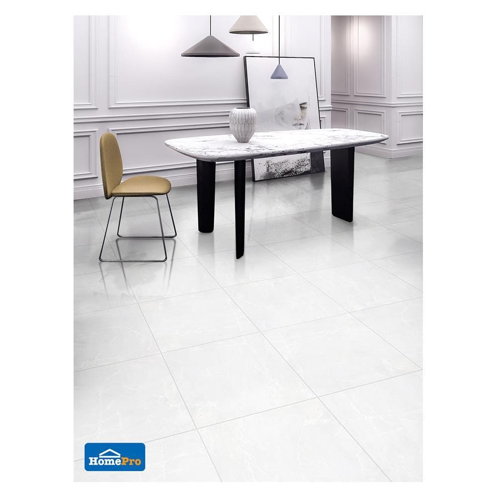 กระเบื้องพื้น 18x18 นิ้ว TARA โอซูนามาร์เบิ้ล ขาว EXC 1 ตร.ม.