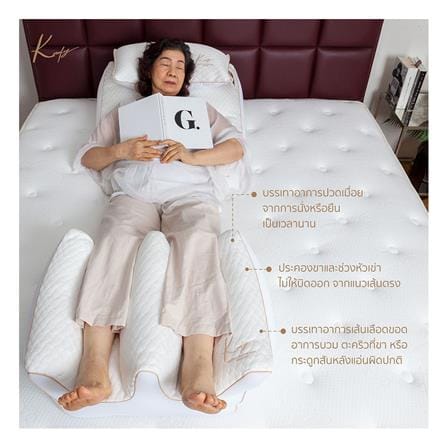หมอนสุขภาพ ใยสังเคราะห์ KOMFY KOOL KOMFORT KRADLE 17x18 นิ้ว สีขาว_1
