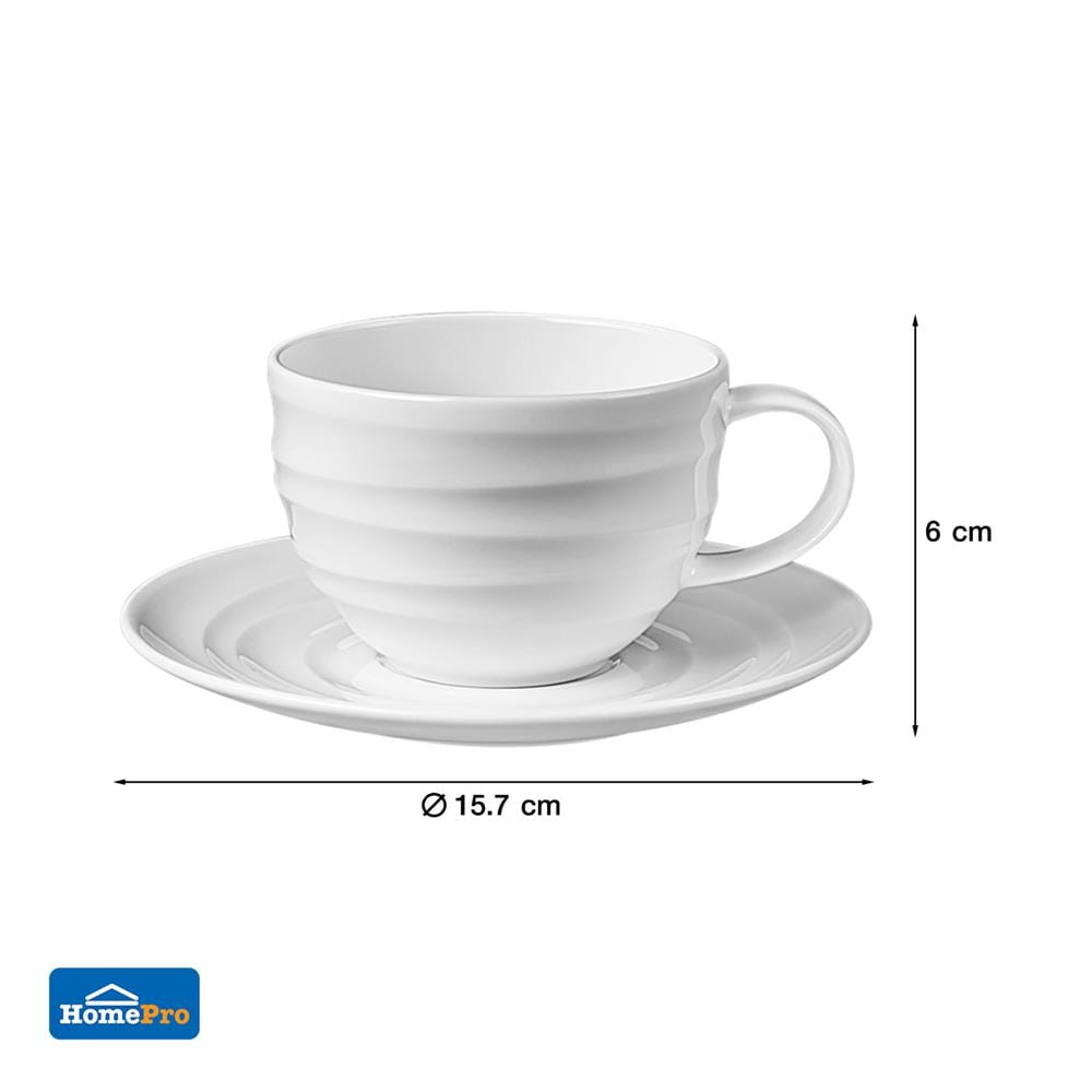 ชุดถ้วยกาแฟ FINE PORCELAIN 245ml KECH AQUA