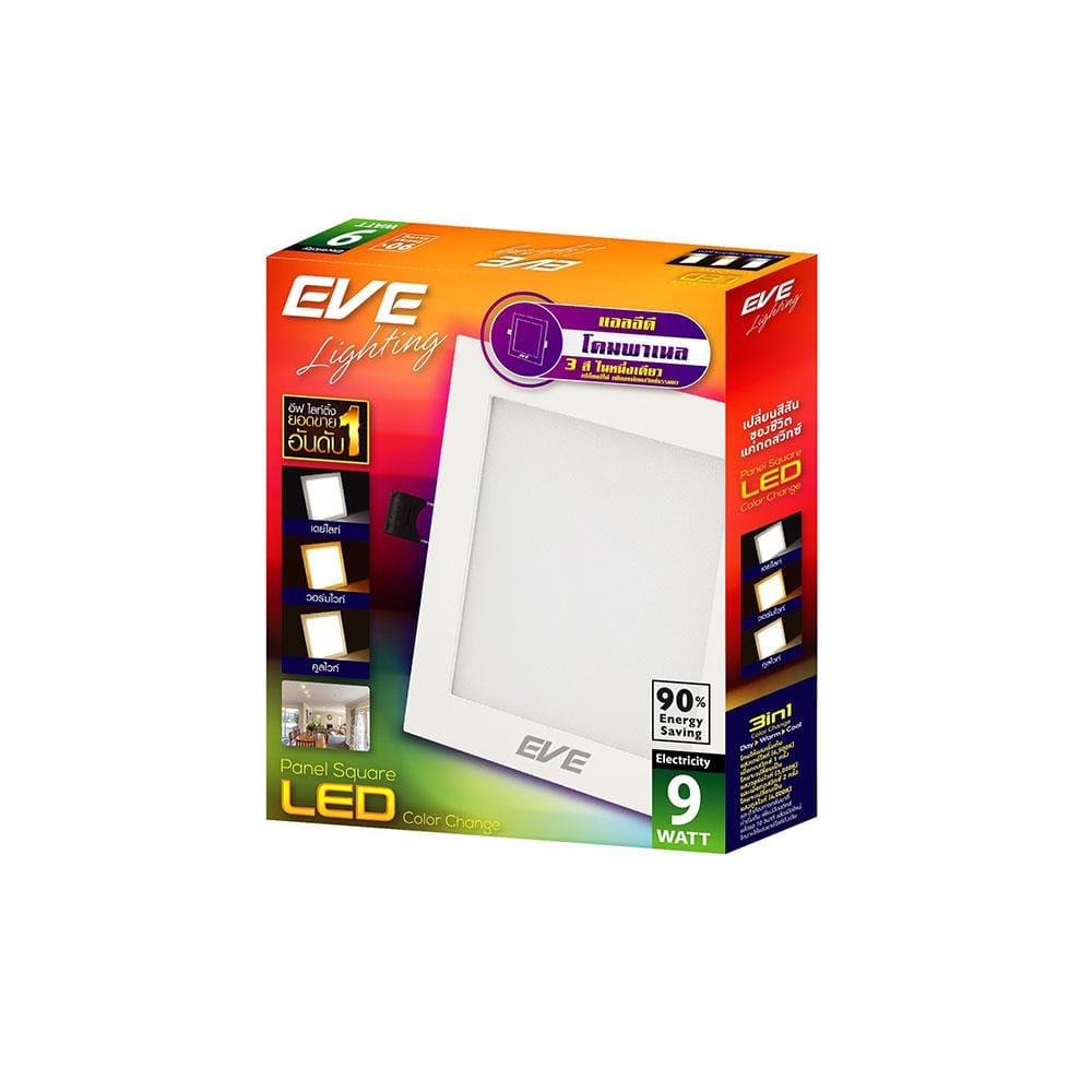 ดาวน์ไลท์ LED EVE 595958 5.8 นิ้ว 9 วัตต์ DAYLIGHT/COOL WHITE/WARM WHITE สีขาว