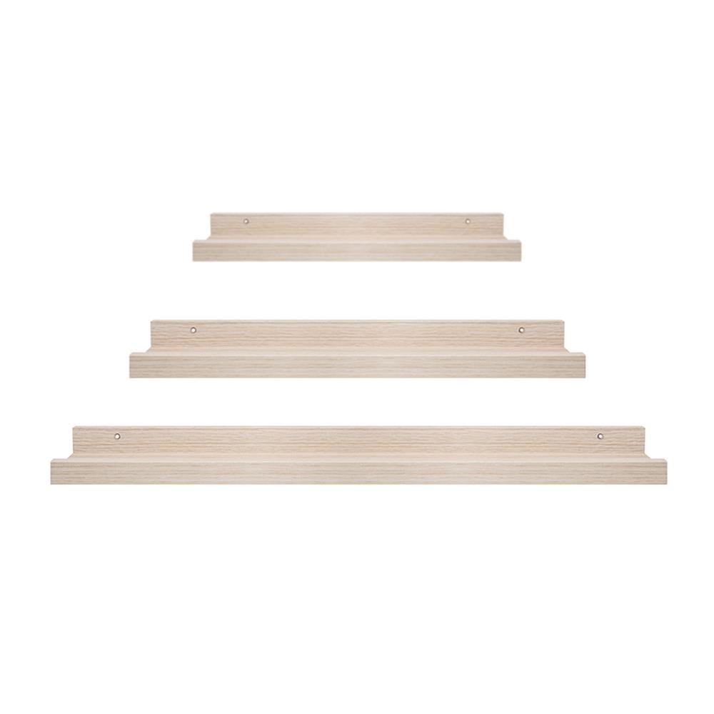 ชั้นติดผนังแบบเรียบ STACKO COZI (S,M,L) สีวอลนัท 3 ชิ้น