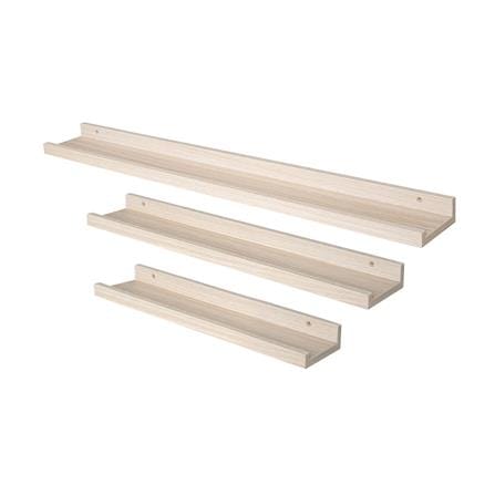 ชั้นติดผนังแบบเรียบ STACKO COZI (S,M,L) สีวอลนัท 3 ชิ้น