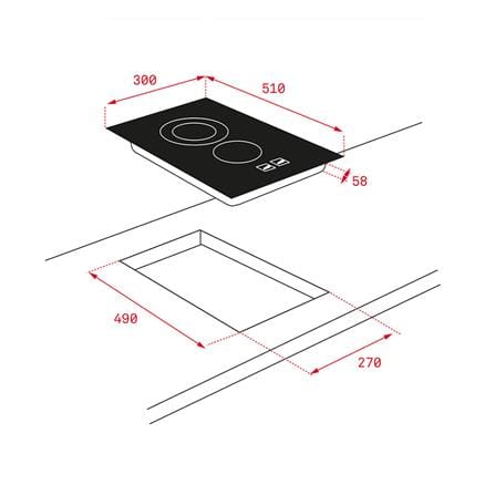 เตาฝังเซรามิก TEKA TZC32320TTCBK 30 ซม._4
