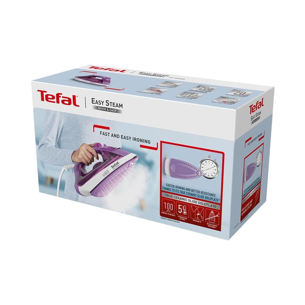 เตารีดไอน้ำ TEFAL FV1953T0 สีม่วง/ขาว 220 มล.