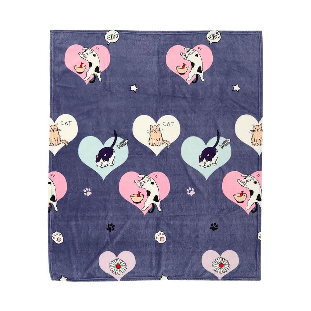ผ้าห่ม HOME LIVING NEKO 50X60 นิ้ว สีม่วง