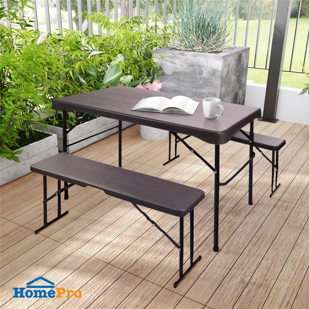 ชุดสนามปิกนิกพับได้ลายไม้ SPRING HDPE
